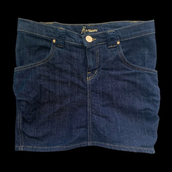Marciano Denim Skirt with Ruched Rear - Picture 1 of 2